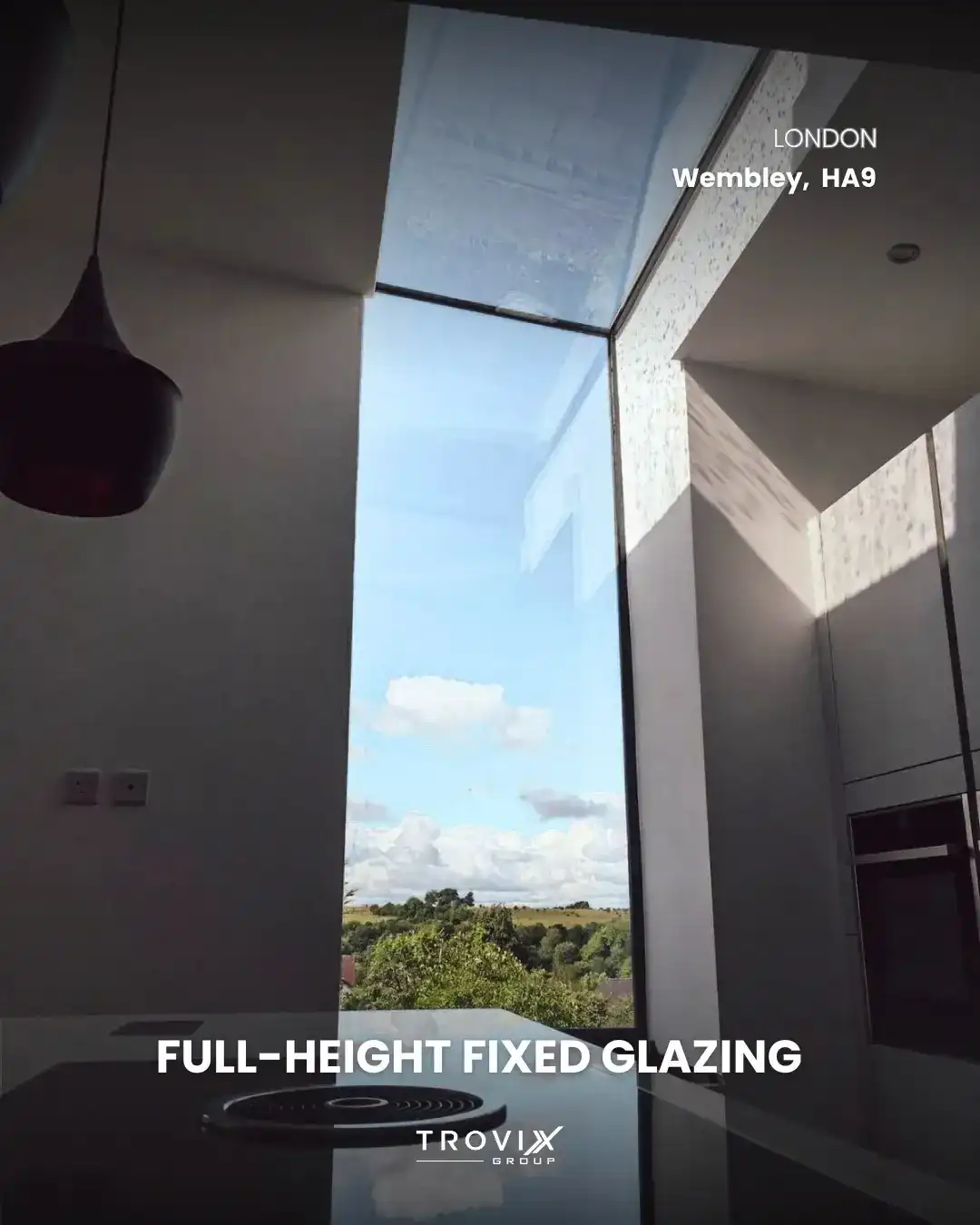 Full height architectural glazing installation in Wembley London
