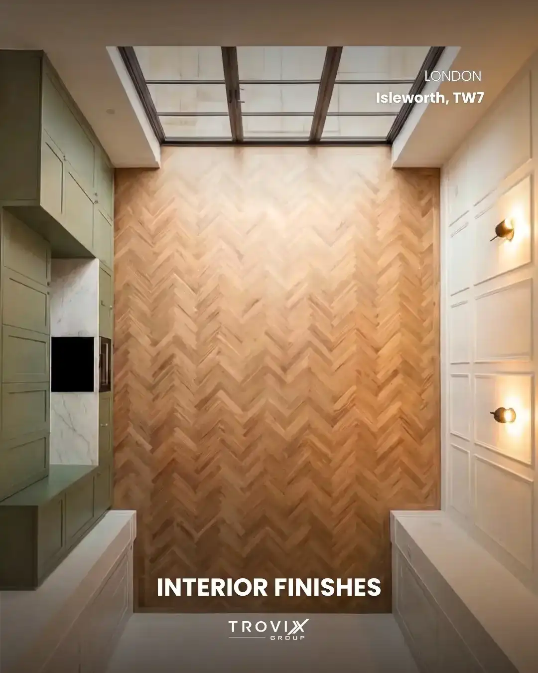 High-end interior finishes with bespoke carpentry in Isleworth London