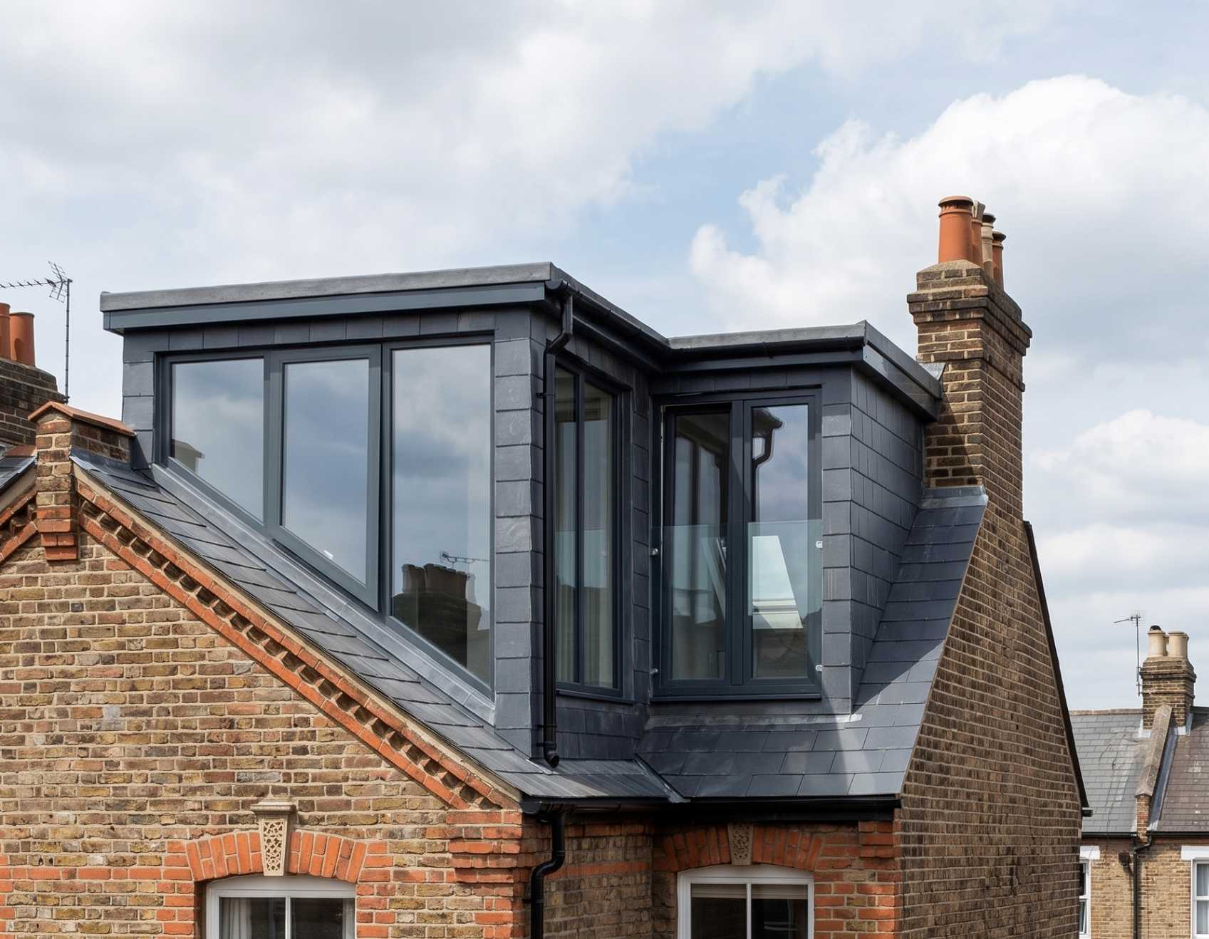 L-shape dormer loft conversion on a Victorian London terrace