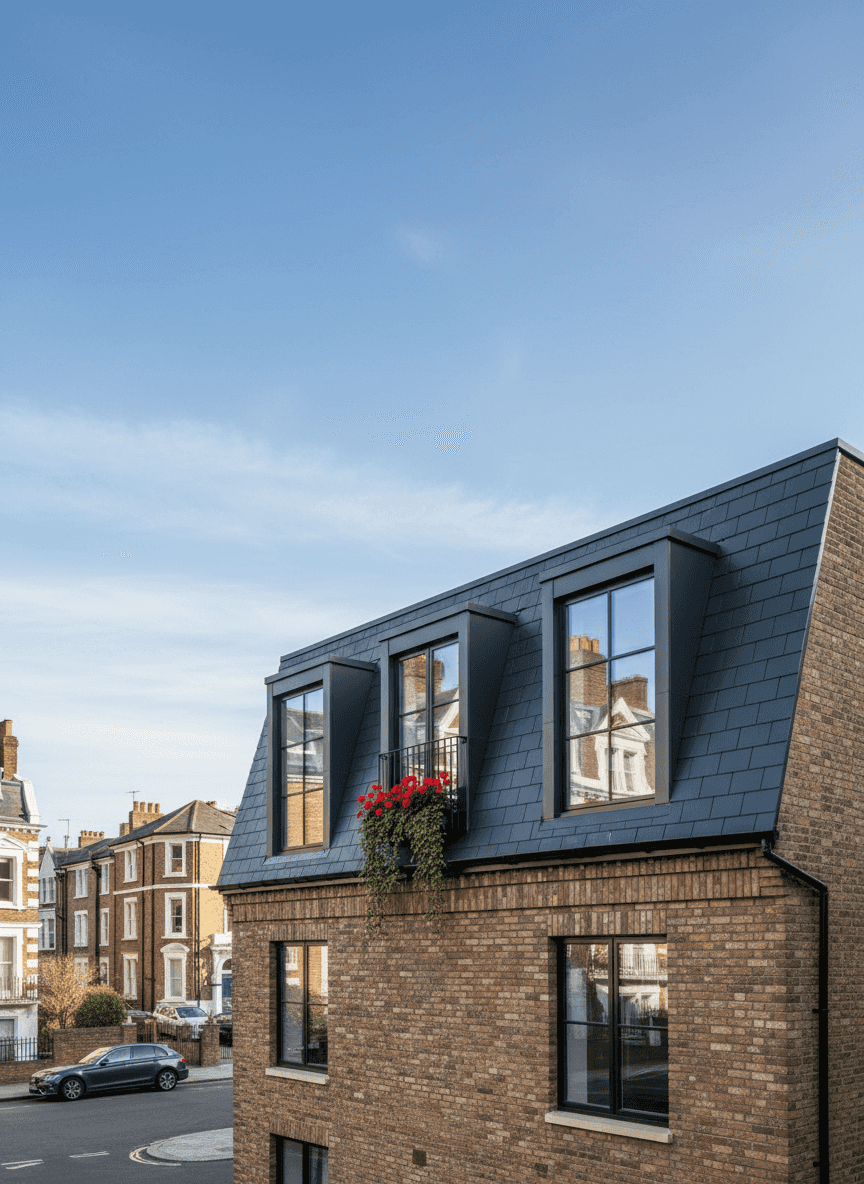 Mansard loft conversion on a period London townhouse