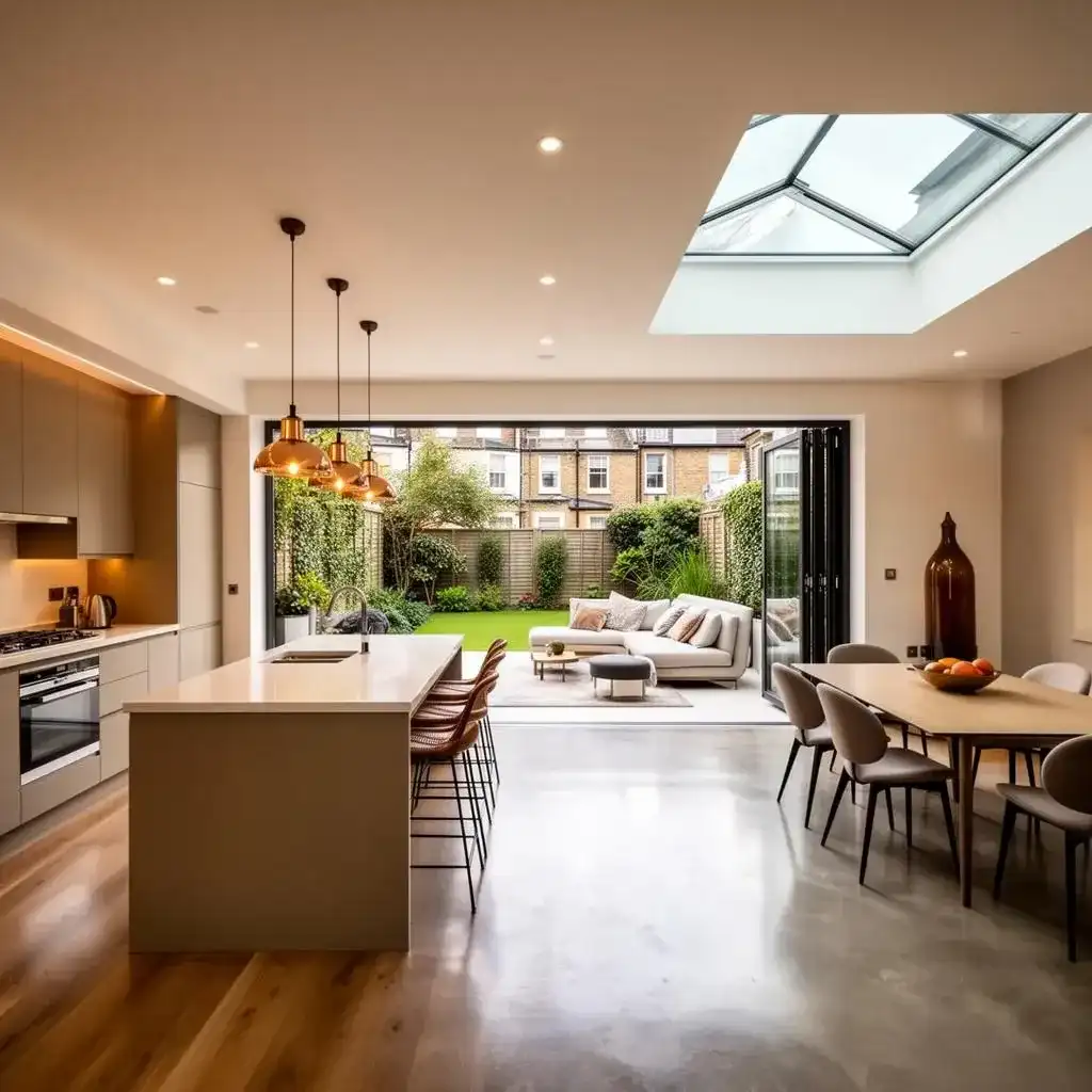 Architect reviewing extension plans in London