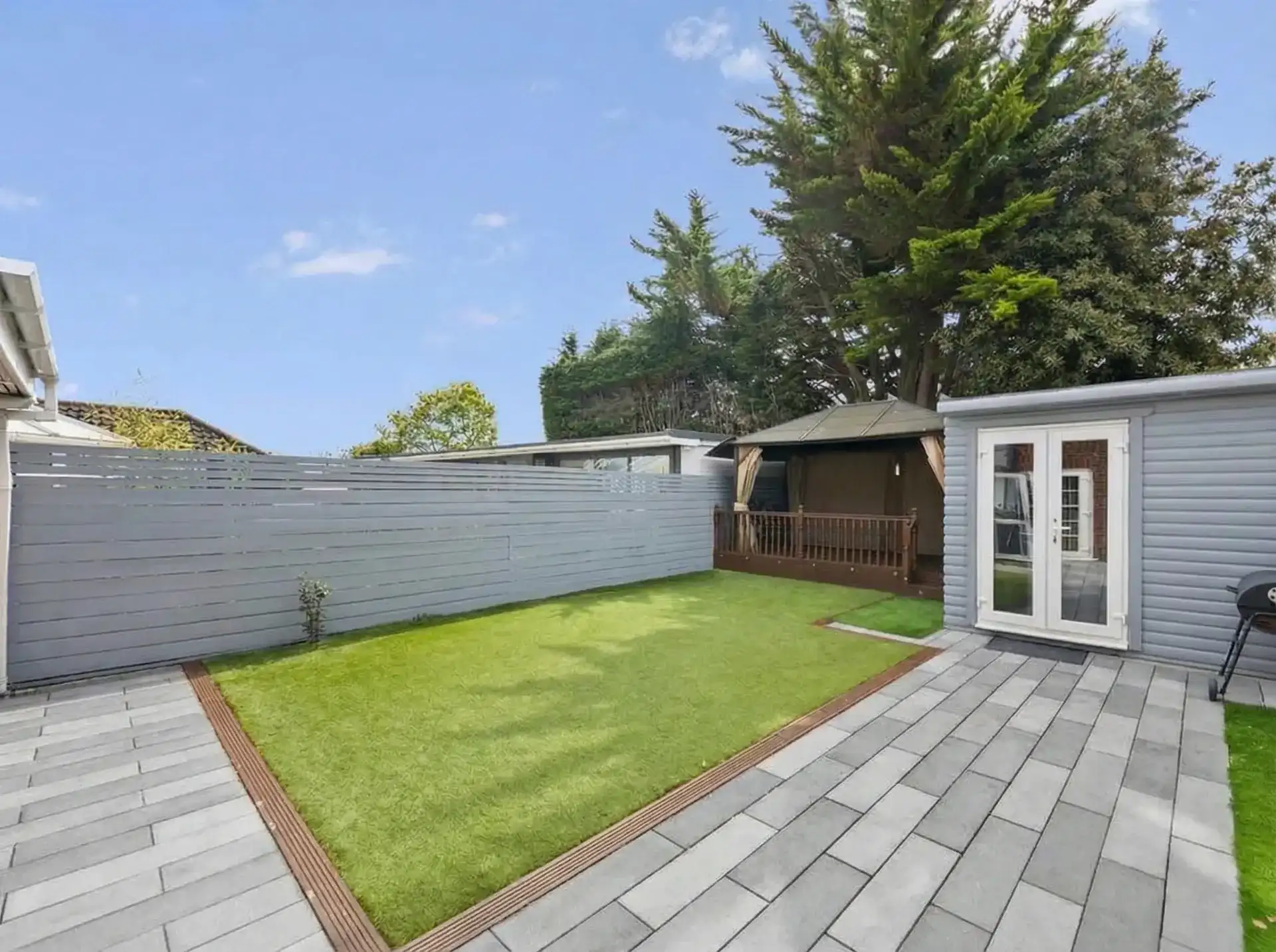 Landscaped garden after renovation in Uxbridge, West London